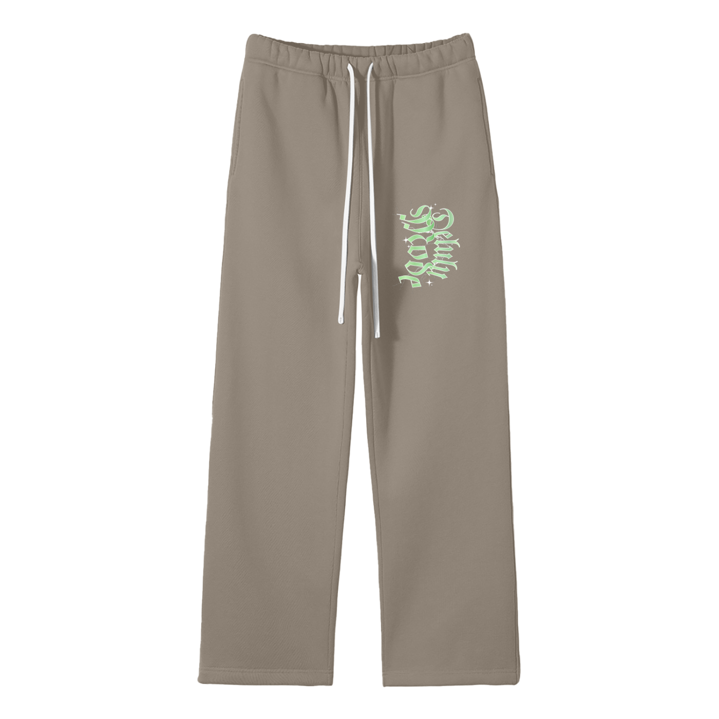 Streetwear Unisex Solid Color Fleece Straight Leg Pants