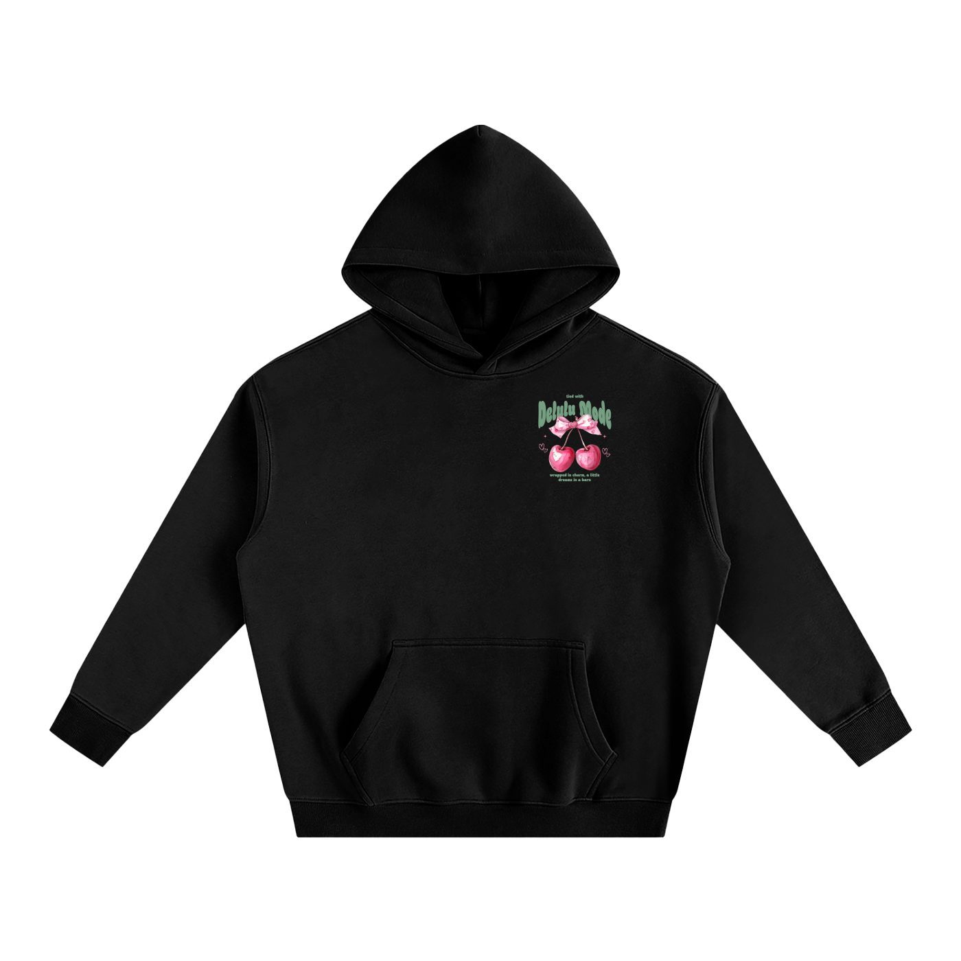 Delulu Mode cherry hoodie🍒